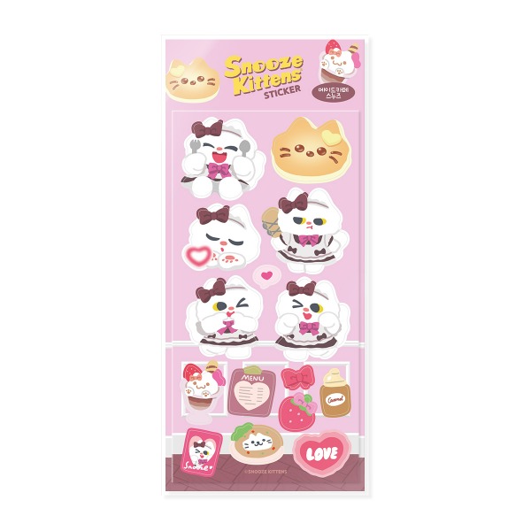 Snooze Kittens® Maid Cafe Snooze Sticker