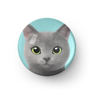 Chico the Russian Blue Acrylic Dome Tok