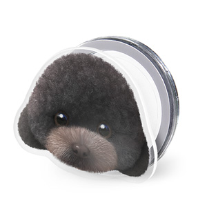 Choco the Black Poodle Face Acrylic Magnet Tok (for MagSafe)