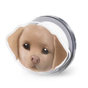 Cocoa the Labrador Retriever Face Acrylic Magnet Tok (for MagSafe)