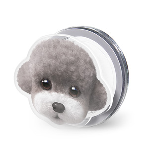 Earlgray the Poodle Face Acrylic Magnet Tok (for MagSafe)