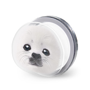 Juju the Harp Seal Face Acrylic Magnet Tok (for MagSafe)