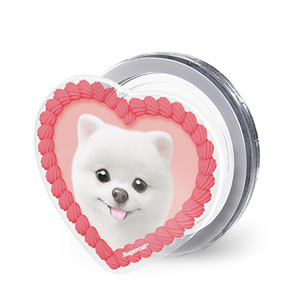 QiuQiu the Pomeranian MyHeart Acrylic Magnet Tok (for MagSafe)