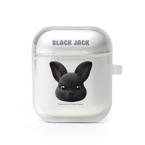Black Jack the Rabbit Face AirPod TPU Case
