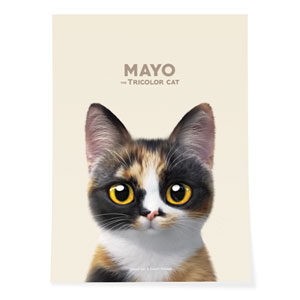 Mayo the Tricolor cat Art Poster