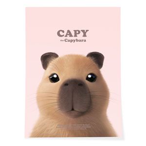 Capybara the Capy Retro Art Poster