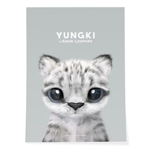 Yungki the Snow Leopard Art Poster