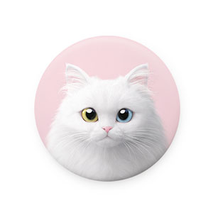 Cloud the Persian Cat Mirror Button