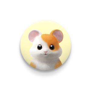 Hamjji the Hamster Pin/Magnet Button