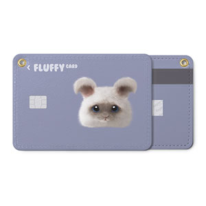 Fluffy the Angora Rabbit Face Card Holder