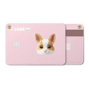 Luna the Dutch Rabbit Face Card Holder