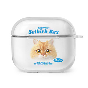 Hodu the Selkirk Rex TypeFace AirPods 3 Clear Hard Case