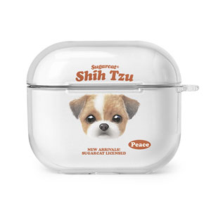 Peace the Shih Tzu TypeFace AirPods 3 Clear Hard Case