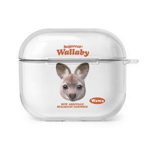 Wawa the Wallaby TypeFace AirPods 3 Clear Hard Case