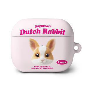 Luna the Dutch Rabbit TypeFace AirPods 3 Hard Case
