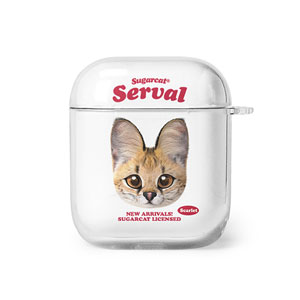 Scarlet the Serval TypeFace AirPod Clear Hard Case