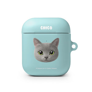 Chico the Russian Blue Face AirPod Hard Case