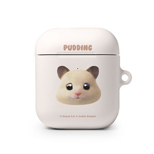 Pudding the Hamster Face AirPod Hard Case