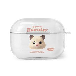 Pudding the Hamster TypeFace AirPod PRO Clear Hard Case