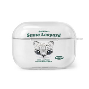 Yungki the Snow Leopard TypeFace AirPod PRO Clear Hard Case