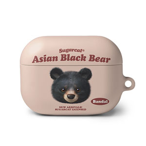 Bandal the Aisan Black Bear TypeFace AirPod PRO Hard Case