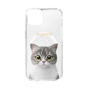 Moon the British Cat Simple Clear Gelhard Case (for MagSafe)