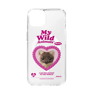 Minky the American Mink MyHeart Clear Gelhard Case (for MagSafe)