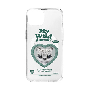 Yungki the Snow Leopard MyHeart Clear Gelhard Case (for MagSafe)