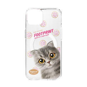 Rion’s Footprint Cookie New Patterns Clear Gelhard Case (for MagSafe)