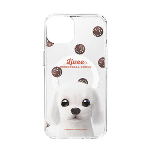 Livee’s Mirrorball Choco Clear Gelhard Case (for MagSafe)