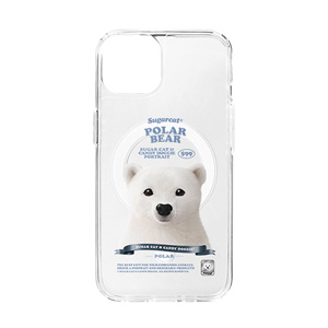 Polar the Polar Bear New Retro Clear Gelhard Case (for MagSafe)