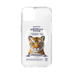 Tigris the Siberian Tiger New Retro Clear Gelhard Case (for MagSafe)