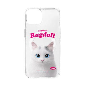 Coco the Ragdoll Type Clear Gelhard Case (for MagSafe)
