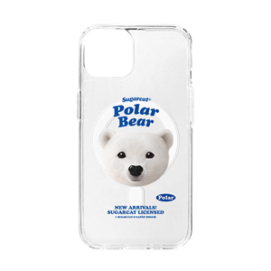 Polar the Polar Bear TypeFace Clear Gelhard Case (for MagSafe)