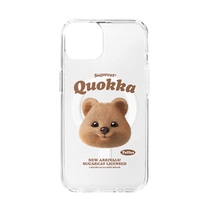 Toffee the Quokka TypeFace Clear Gelhard Case (for MagSafe)