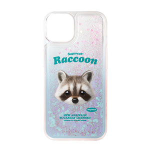 Nugulman the Raccoon TypeFace Aqua Glitter Case