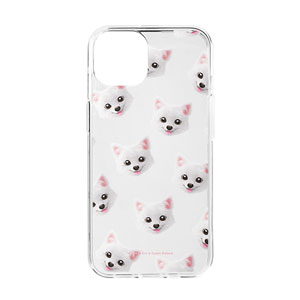 Dubu the Spitz Face Patterns Clear Jelly Case