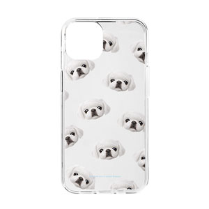 Happy Face Patterns Clear Jelly Case