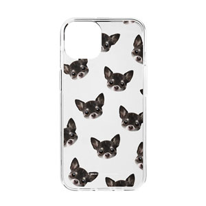 Leon the Chihuahua Face Patterns Clear Jelly Case