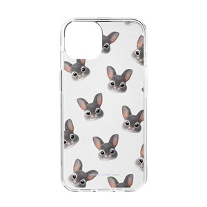 Chelsey the Rabbit Face Patterns Clear Jelly/Gelhard Case