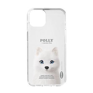 Polly the Arctic Fox Retro Clear Jelly/Gelhard Case
