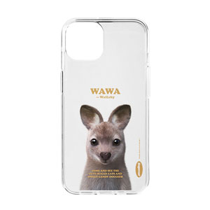 Wawa the Wallaby Retro Clear Jelly/Gelhard Case