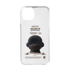 Cola the Medium Poodle New Retro Clear Jelly/Gelhard Case