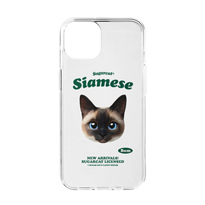 Bom the Siamese TypeFace Clear Jelly/Gelhard Case