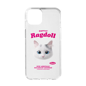 Coco the Ragdoll TypeFace Clear Jelly/Gelhard Case