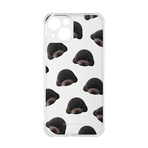 Choco the Black Poodle Face Patterns Shockproof Jelly Case
