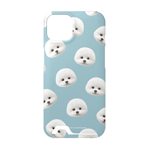 Dongle the Bichon Face Patterns Under Card Hard Case