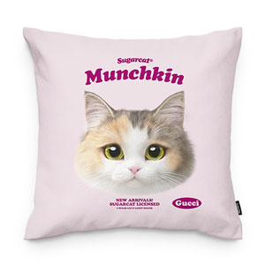 Gucci the Munchkin TypeFace Throw Pillow