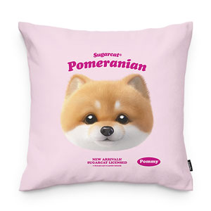 Pommy the Pomeranian TypeFace Throw Pillow