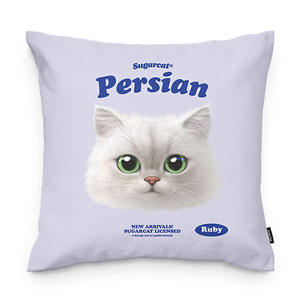 Ruby the Persian TypeFace Throw Pillow